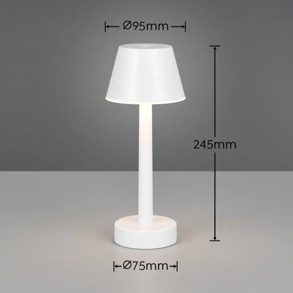 Zewnętrzna lampa stołowa VIDAL R54991131 LED 1,5W 3000K IP44 biała