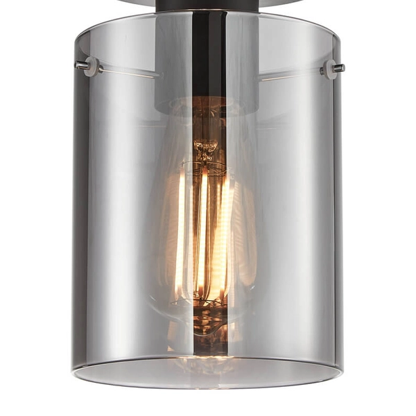 Sufitowa lampa tuba Sardo SPL-5581-1SC-BK-SG Italux czarny szary