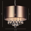 Wisząca LAMPA glamour MOTAN MDM2047/3 Italux okrągła OPRAWA zwis z kryształkami crystal brązowy