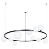 Molekułowa lampa wisząca Bolero 41321 ringi kule białe czarne