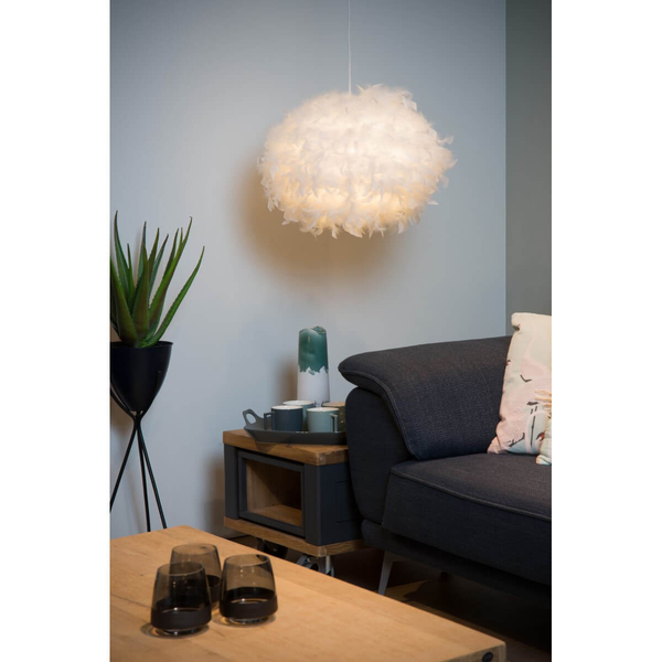 Lampa wisząca GOOSY 71367/50/31 Lucide pióra puch zwis biała