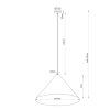 Metalowa lampa wisząca VESUVIO 41072 stożkowa beżowa czarna