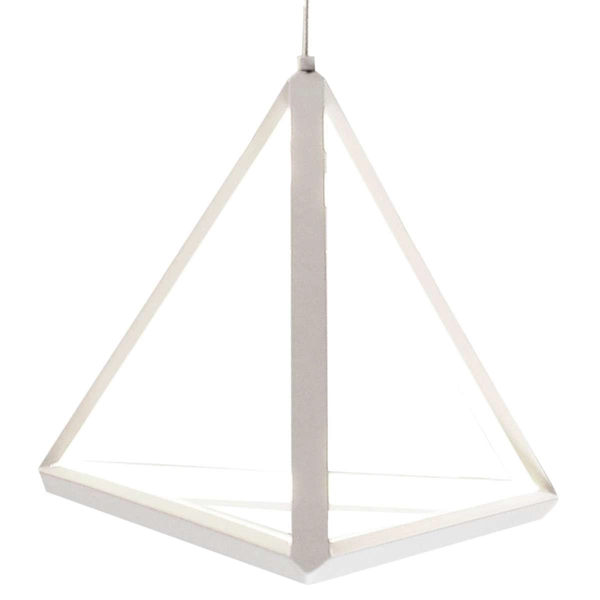 LAMPA wisząca TRÓJKĄTY LED 80W 3000K 310477 Polux okrągła OPRAWA geometryczny ZWIS kaskada biała