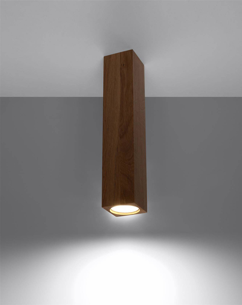 Ekologiczna lampa sufitowa SL.1041 prostokątna drewniana