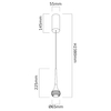 Wisząca lampa złota CRIMA OR80315 LED 6W Orlicki glamour do sypialni