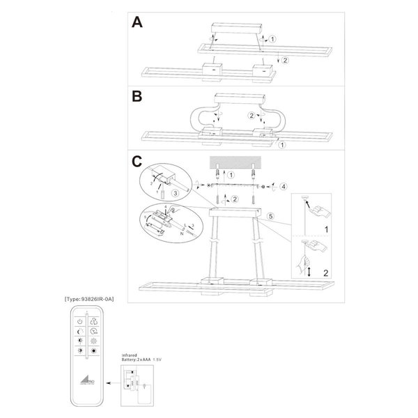 Plafoniera sufitowa Albany 647710407 LED 37W 2700-6500K srebrna