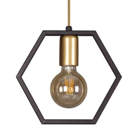 LAMPA wisząca Honey K-4720 Kaja geometryczna OPRAWA metalowy ZWIS modernistyczny czarny złoty