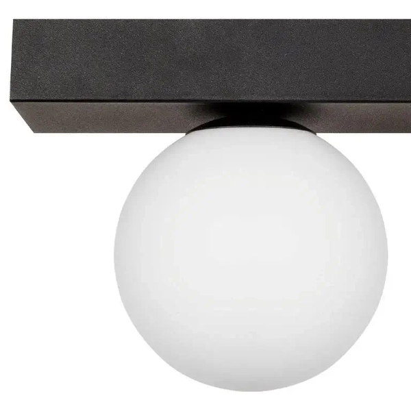 Lampa kulista przysufitowa SPHERE 1204 Zumaline do sypialni czarny biały