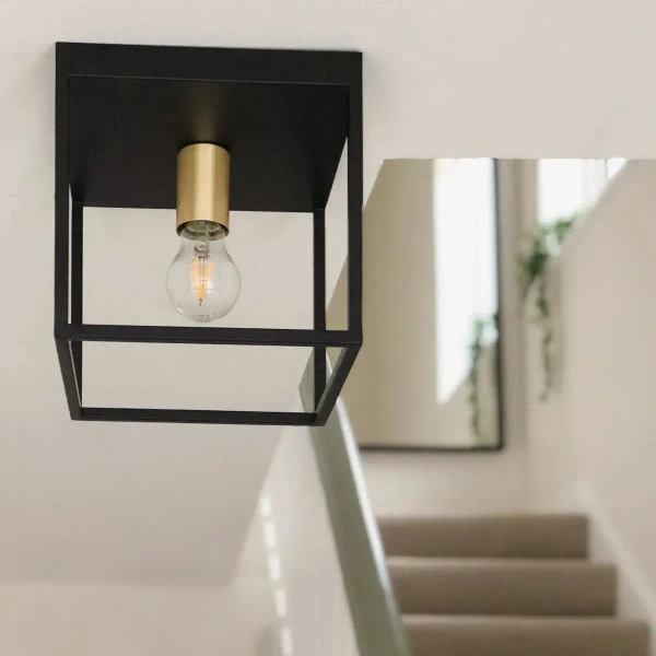 Salonowa lampa sufitowa RUBEN 00124/01/30 Lucide loft czarny złoty