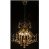 Pałacowa LAMPA wisząca Barcelona 6248/4 21QG Elem metalowa OPRAWA crystal ZWIS glamour mosiądz bursztynowy