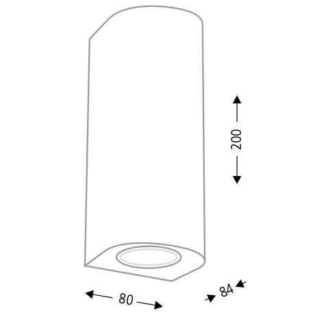 Kinkiet LAMPA ścienna UDA 7459 Shilo przyścienna OPRAWA metalowa biała passa