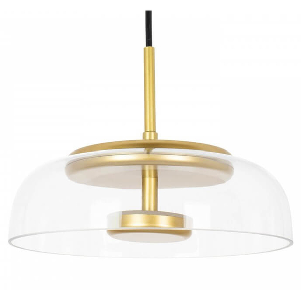 Wisząca lampa kopułowa Eden MSE010100147 Moosee do salonu złoty przezroczysty