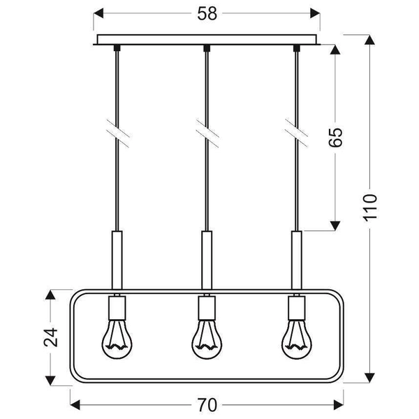 Loftowa lampa wisząca Frame 33-73525 metalowa zwis hygge czarny