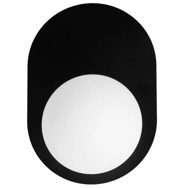 Ścienna lampa na korytarz Hanea HA012000 kula ball szklana biała czarna