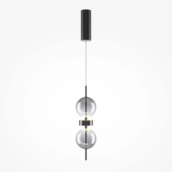 Kulista lampa wisząca Double Moon MOD478PL-L8B3K czarna LED 8W 3000K nad stół