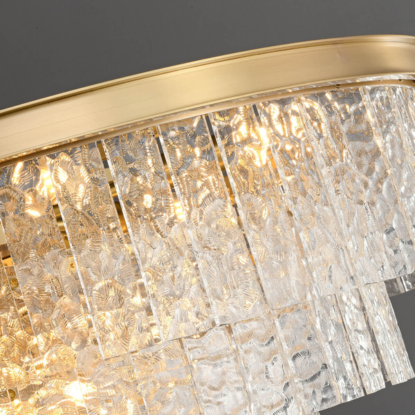 Lampa zwis Iceland ST-6308-6 Step lód kryształki pałacowa do salonu złota