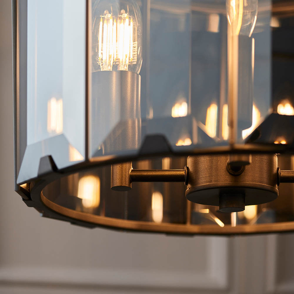Szklana lampa wisząca nad stół Clooney 61281 loftowa przydymiony