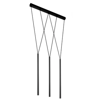 Loftowa LAMPA wisząca MIAKI 7946 Shilo metalowa OPRAWA zwis tuby czarny