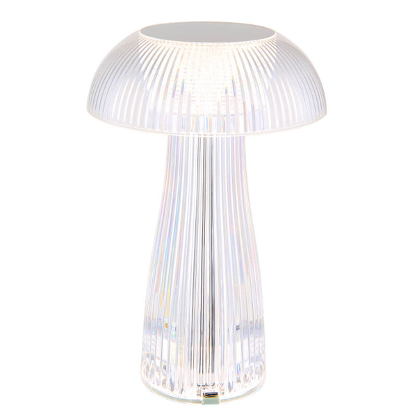 Stołowa lampa grzybek Gixi 28072 LED 1,5W CCT do salonu przezroczysty