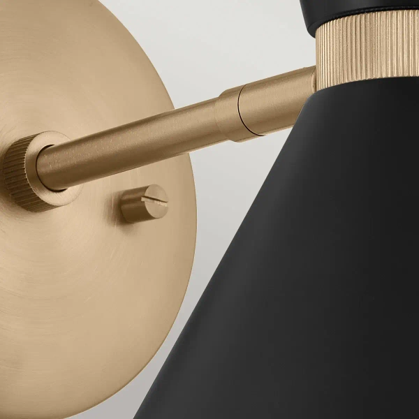 Regulowany kinkiet ścienny Phix KL-PHIX-1W-CBB obrotowy stożkowy czarny