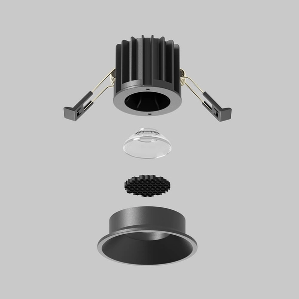 Sufitowa lampa Round DL058-7W3K-B Maytoni LED 7W 3000K do gabinetu czarna