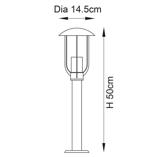 Słupek zewnętrzny Quinn 96923 IP44 do ogrodu czarny