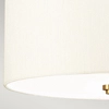 Sufitowa lampa materiałowa Fletcher DL-FLETCHER14-3LT-IV-AB biały mosiądz
