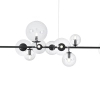 Wisząca lampa belka Orion MP0084-L90 Step LED 8W 3000K bańki szklane czarna