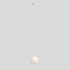 Lampa wisząca kulista Riva 1086G9 Aldex metalowa kremowa biała