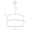 Okrągła lampa wisząca Hilton 4346 TK Lighting z tkaniny czarna złota