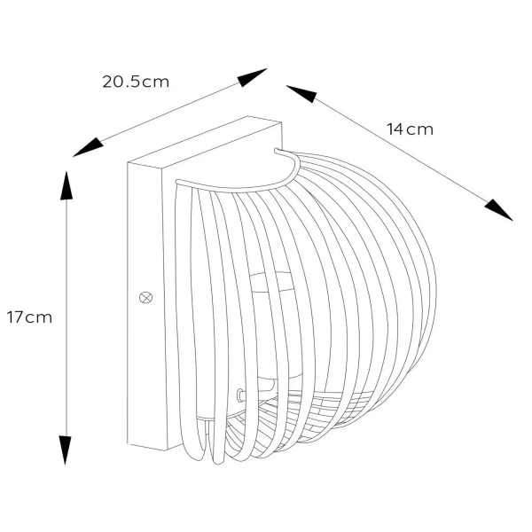 Loftowy kinkiet ścienny Manuela 78274/01/30 Lucide metalowa czarna