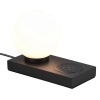 Lampka stołowa z ładowarką Chloe R59080132 RL Light bańka czarna biała