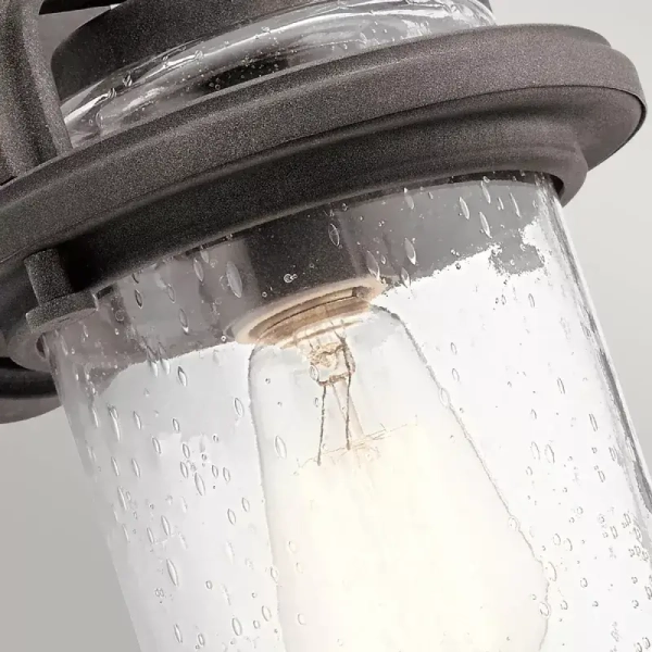 Szklany kinkiet ścienny ANDOVER QN-ANDOVER-S do ogrodu retro IP44 cynk