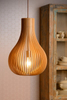 Skandynawska lampa wisząca Bodo zwis do salonu drewno
