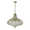 Wisząca lampa kryształowa Asmara ASM0675 mosiądz przezroczysty