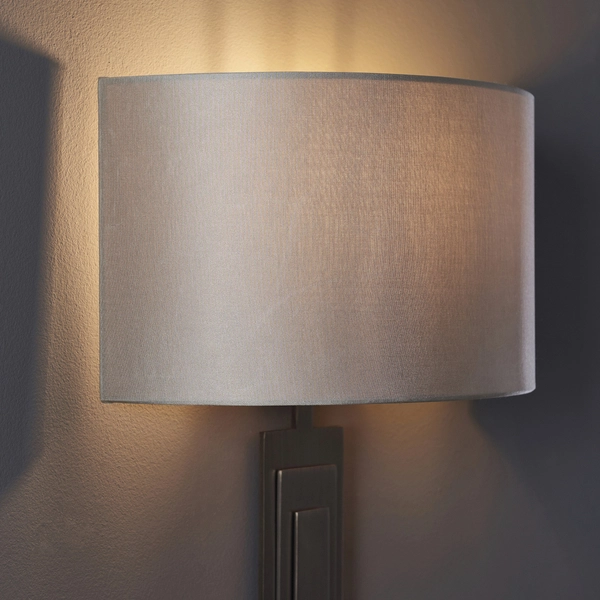 Salonowa lampa ścienna L&-195271 Light& z abażurem brązowa ecru