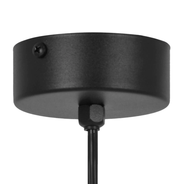 Industrialna lampa wisząca Neva K-5330 bańka zwis metalowa szklana czarna