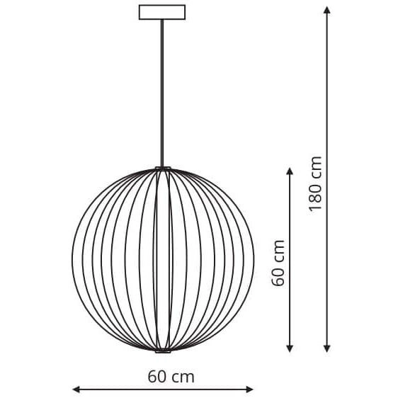 Industrialna lampa wisząca TREVISO LP-798/1P L GD Light Prestige LED 28W 4000K druciana oprawa klatka zwis kula złota