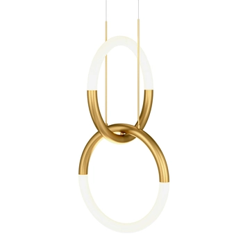 Ledowa wisząca lampa Node MOD165PL-L18G3K 18W 3000K ringi białe złote