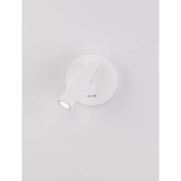 Regulowany kinkiet ścienny do salonu LAVONTO LE45528 LED 3W 3000K biały