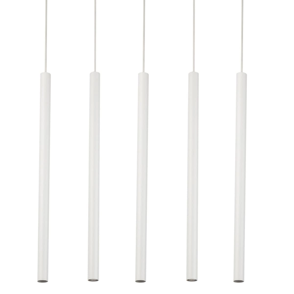 Wisząca lampa cylindriczne klosze Sopel 33616 Sigma metalowa biała