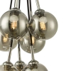 Zwisająca lampa kulista Elpis ELP342-01 bubble przydymione chrom