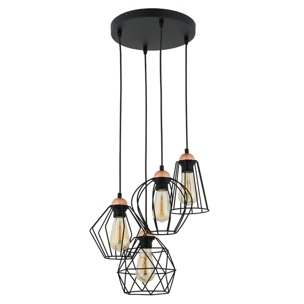 Wisząca lampa wielopunktowa Galaxy 1643 TK Lighting czarna miedziana