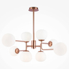 LAMPA sufitowa ERICH MOD221-PL-08-G Maytoni modernistyczna OPRAWA plafoniera molekuły szklane kule miedziana