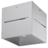 Plafon LAMPA sufitowa SL.0208 kwadratowa OPRAWA metalowa kostka cube szara