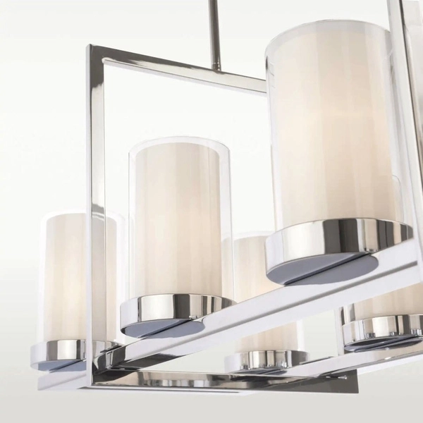 Stylowa LAMPA wisząca MIAMI P08018CH Cosmolight metalowy zwis do jadalni chrom