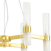 Wisząca lampa glamour Candela DN1505-6 gold Step szklane tuby złote