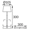 Lampka nocna metalowa Smart 04632 LED 1W 4000K biała czarna