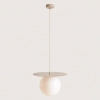 Salonowa lampa wisząca kula LOOP 1125G17_L Aldex szklana beżowy