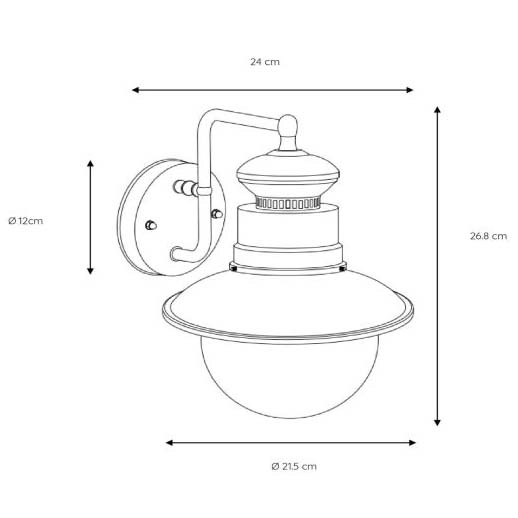 Industrialna lampa elewacyjna Figo 11811/01/30 vinatge czarna